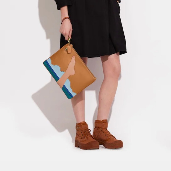 NWT Coach X Tom Wesselmann Large Turnlock Wristlet MSRP $250 - Picture 3 of 4